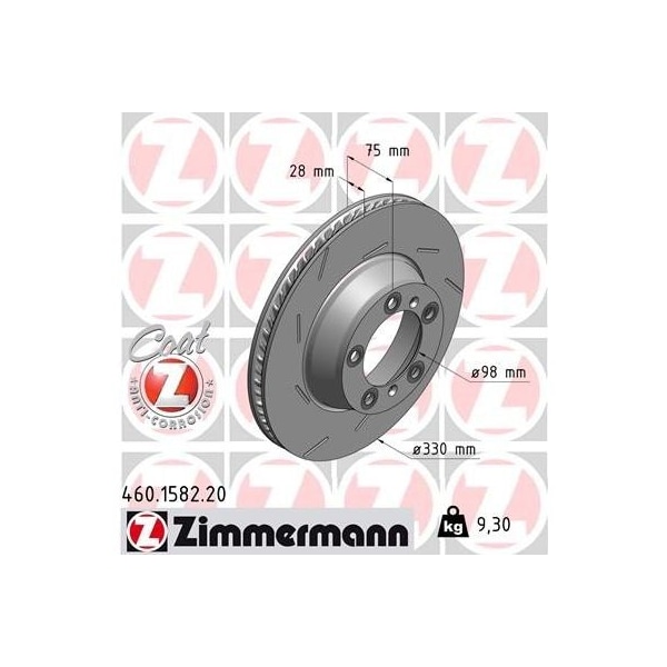 Zimmermann Rear Brake Rotor, 460158220 460158220 - main